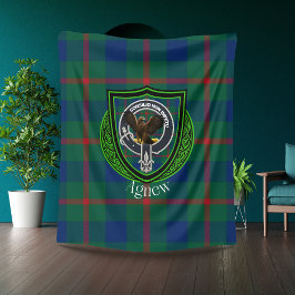 Cobertor De Velo Agnew Scottish Clan Tartan & Crest