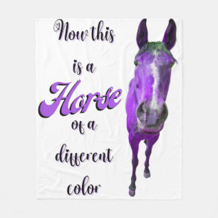 Cobertor De Velo Agora Isto É Um Cavalo De Uma Cor Diferente Roxo