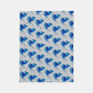Cobertor De Velo Água Azul Betta Fish