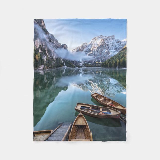 Cobertor De Velo Água | Pragser Wildsee Dolomites Itália (Frente)