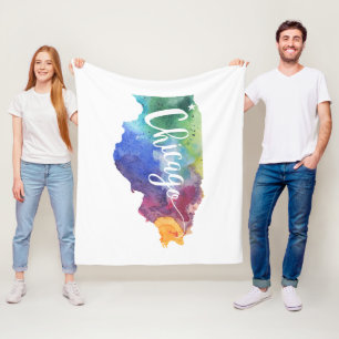 Cobertor De Velo Aguarela Chicago