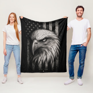 Cobertor De Velo Águia Careca Patriótica da Bandeira Americana de 1