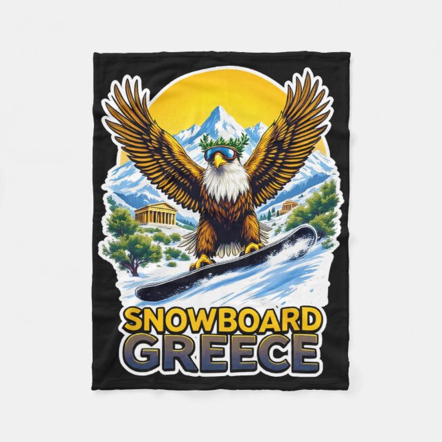 Cobertor De Velo Águia Snowboard Em Cena De Grécia (Frente)