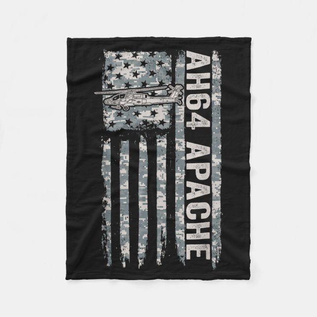 Cobertor De Velo Ah-64 apache bandeira americana helicóptero camo a (Frente)