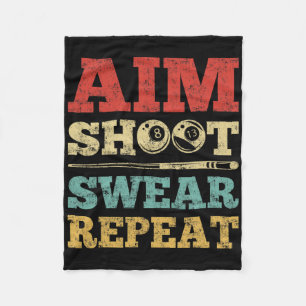 Cobertor De Velo Aim Shoot Swear Repetir 8 Ball Piscina Player Bill