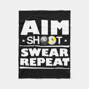 Cobertor De Velo Aim Shoot Swear Repetir Billiards Funny Piscina Bi