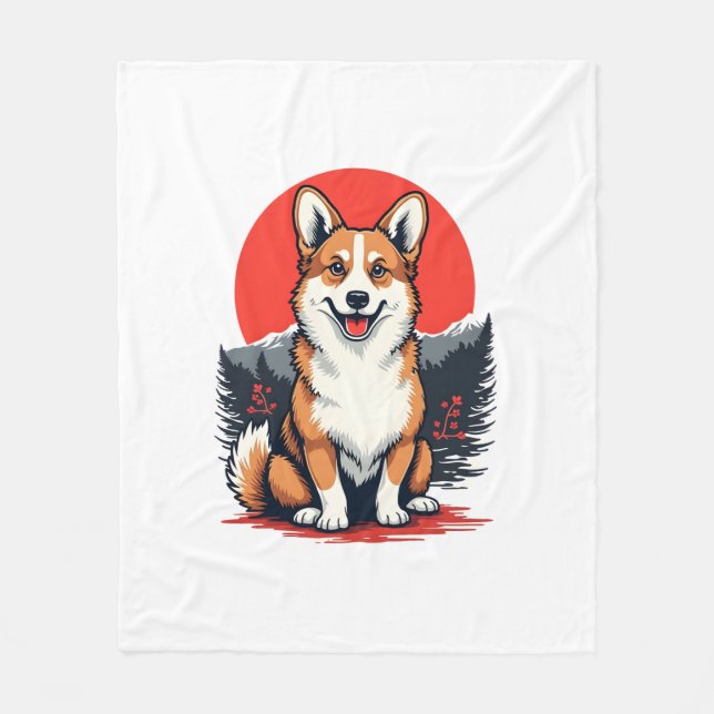Cobertor De Velo Akita Inu Dog (Frente)