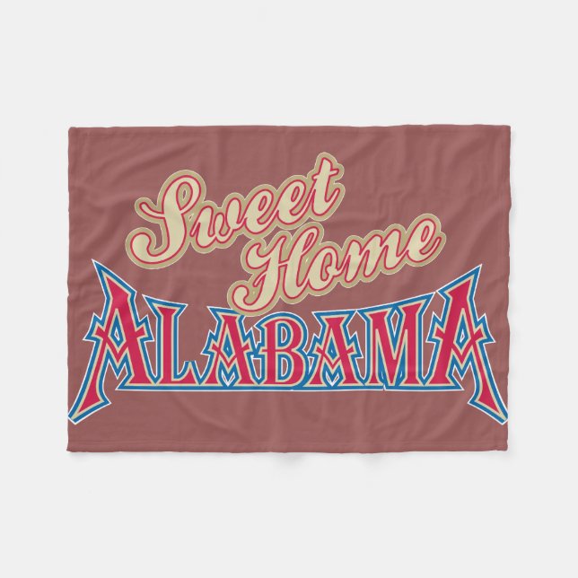 Cobertor De Velo Alabama é Lar (Frente (Horizontal))