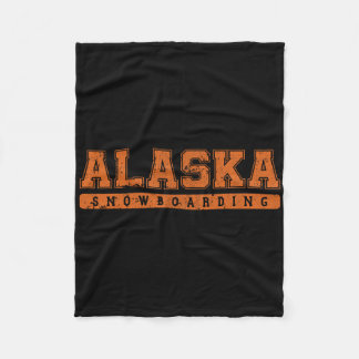Cobertor De Velo Alaska Snowboard Orange Vintage Text
