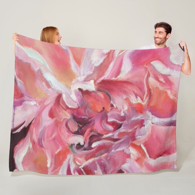 Cobertor De Velo Alaskan Peonies Fleece Blanket (In Situ)
