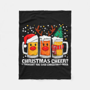 Cobertor De Velo Alegria de Natal Renas Divertidas Cerveja Natal Be