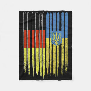 Cobertor De Velo Alemanha Ucrânia Bandeira Alemã Ucraniana Tridente