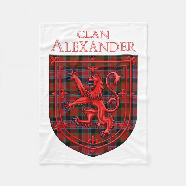 Cobertor De Velo Alexander Tartan Scottish Plaid Lion Rampant (Frente)