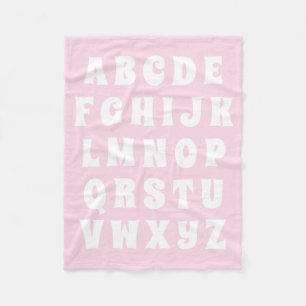 Cobertor De Velo Alfabeto Abc padrão cor-de-rosa para crianças br