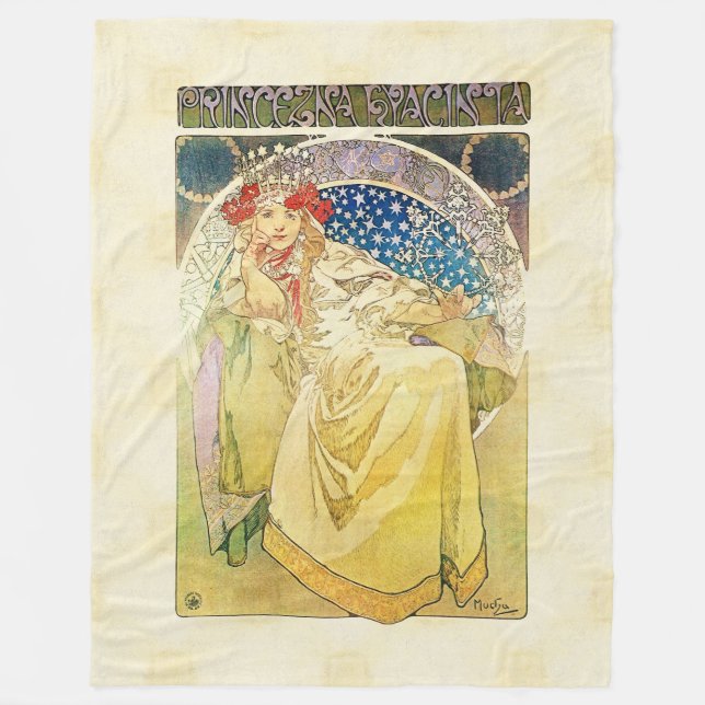 Cobertor De Velo Alfons Mucha 1911 Princezna Hyacinta (Frente)