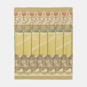 Cobertor De Velo Alfonse Mucha Papoulas Papel de Parede Floral Art 