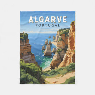 Cobertor De Velo Algarve Portugal Viagem Art Vintage