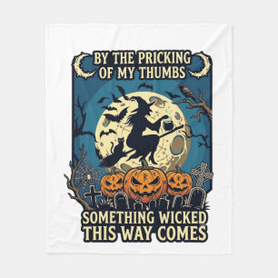 Cobertor De Velo Algo Mau Vem Bruxa Halloween Abóbora