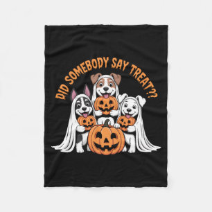 Cobertor De Velo Alguém Disse Presente Funny Halloween Cachorro Fan