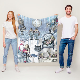 Cobertor De Velo Alice Azul Elegante de Gelo na Terra Maravilha