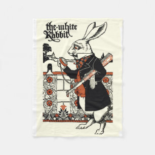 Cobertor De Velo Alice White Rabbit Classic Wonderland