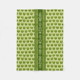 Cobertor De Velo Alienígena em forma de coração verde e bonito Seu