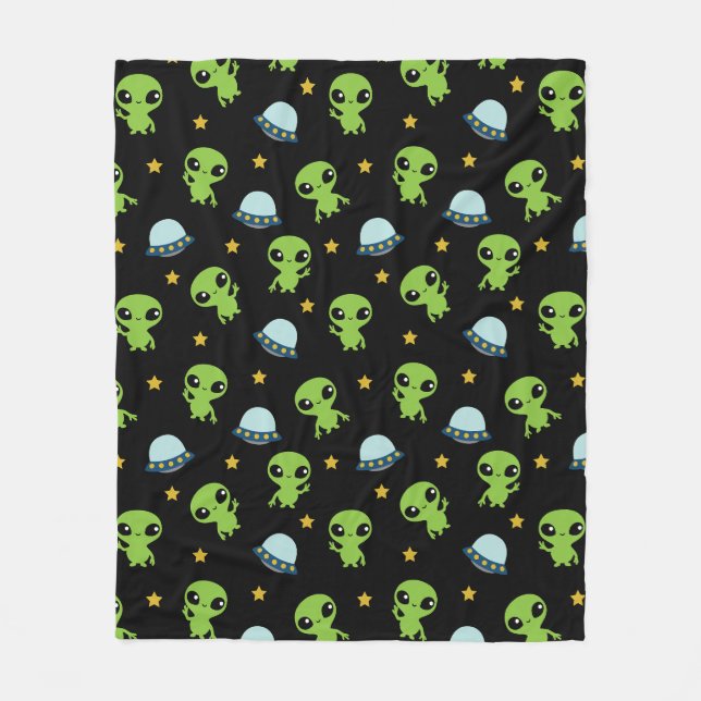 Cobertor De Velo Aliens Fleece Blanket (Frente)