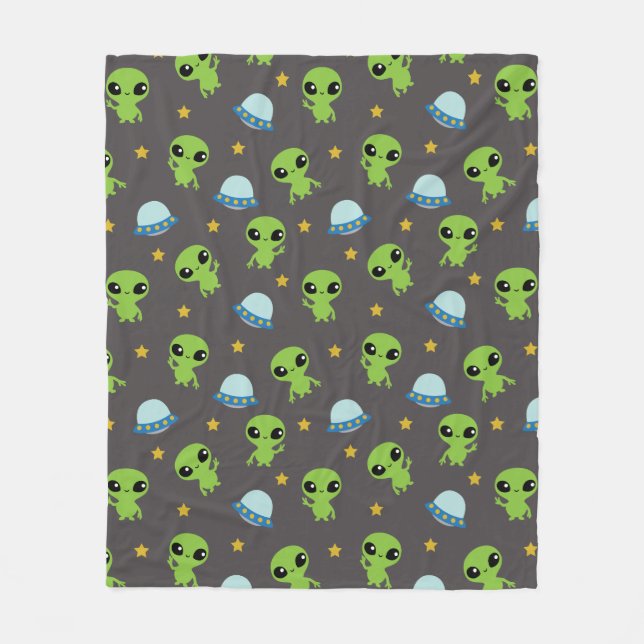 Cobertor De Velo Aliens Fleece Blanket (Frente)