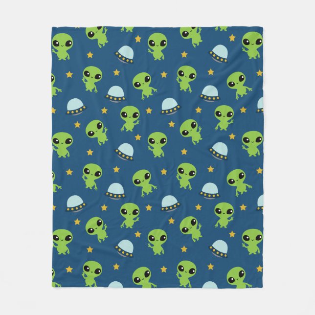 Cobertor De Velo Aliens Fleece Blanket (Frente)