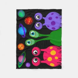 Cobertor De Velo Aliens No Espaço Exterior