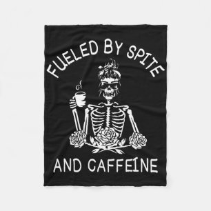Cobertor De Velo Alimentado Por Rancor E Cafeína Floral Halloween E