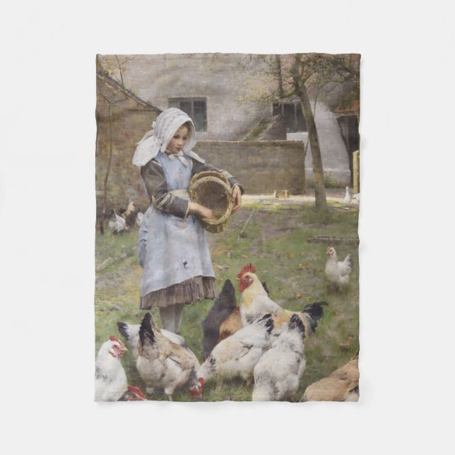 Cobertor De Velo Alimentando os frangos (por Walter Frederick Osbor (Frente)
