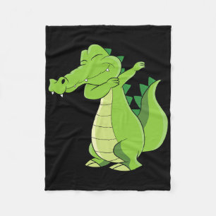 Cobertor De Velo Alligador Dançante Gift Funny Dabbing Alligator