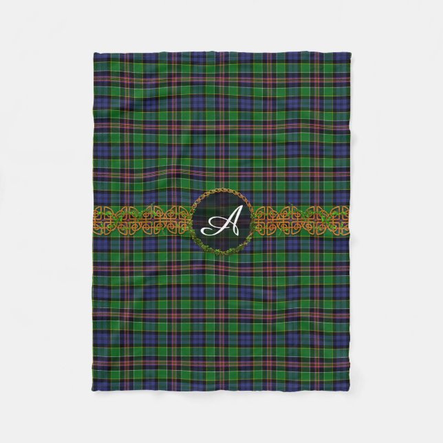Cobertor De Velo Allison Tartan E Monograma (Frente)