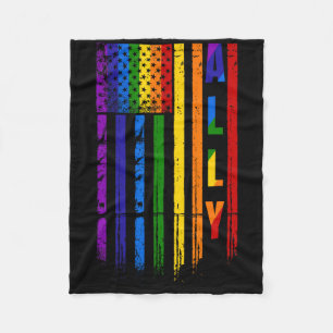 Cobertor De Velo Ally Lgbt Lgbtq Rainbow Pride American Flag 4th Of