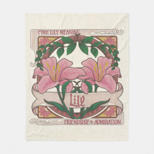 Cobertor De Velo Almiração de Amizade Flores Victorianas Rosa