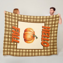 Alô Fall- Nature Pumpkin Xadrez Cozy Autumn