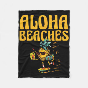 Cobertor De Velo Aloha Beaches Fruta tropical sobre abacaxi