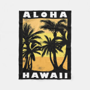Cobertor De Velo Aloha Beaches Hawaii Palm Beach Vacage Vintage S