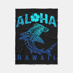 Cobertor De Velo Aloha Havaí Tril Tubarão Polinésio Havaiano Praia