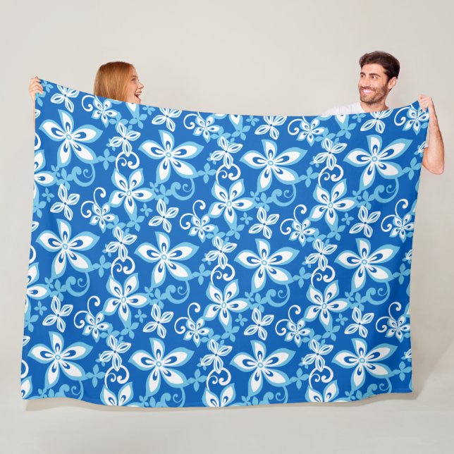 Cobertor De Velo ALOHA HAWAII (BLUES) Fleece Blanket (In Situ)