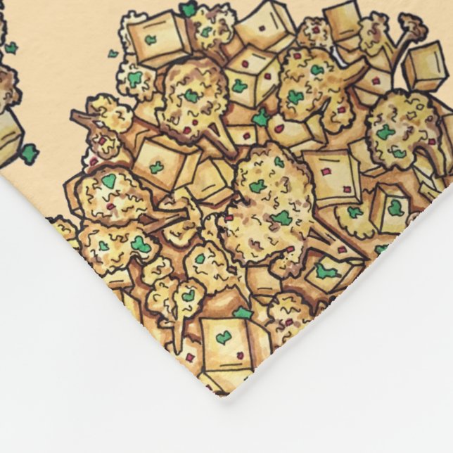 Cobertor De Velo Aloo Gobi Batatas Couve-flor Comida Indiana Cuisin (Quina)