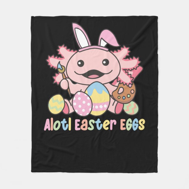 Cobertor De Velo Alotl Ovos De Páscoa Páscoa Axolotl Com Candeeiro (Frente)