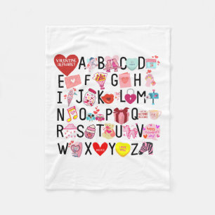Cobertor De Velo Alphabet Abc I Te Amo T Shirt Dia de os namorados 