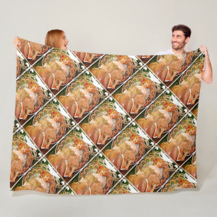 Cobertor De Velo Alphonse Mucha Dreaming (Reverie)