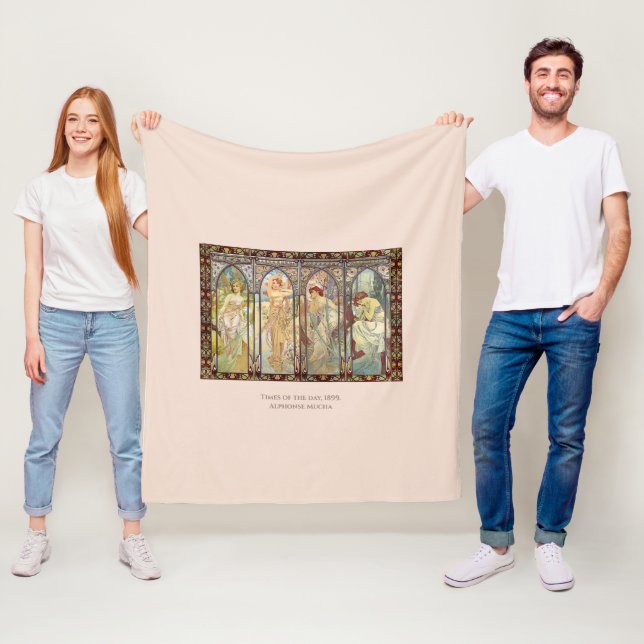 Cobertor De Velo Alphonse Mucha - Os tempos do dia (In Situ)