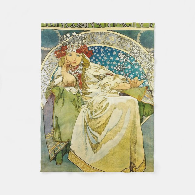 Cobertor De Velo Alphonse Mucha Princess Hyacinth (Frente)