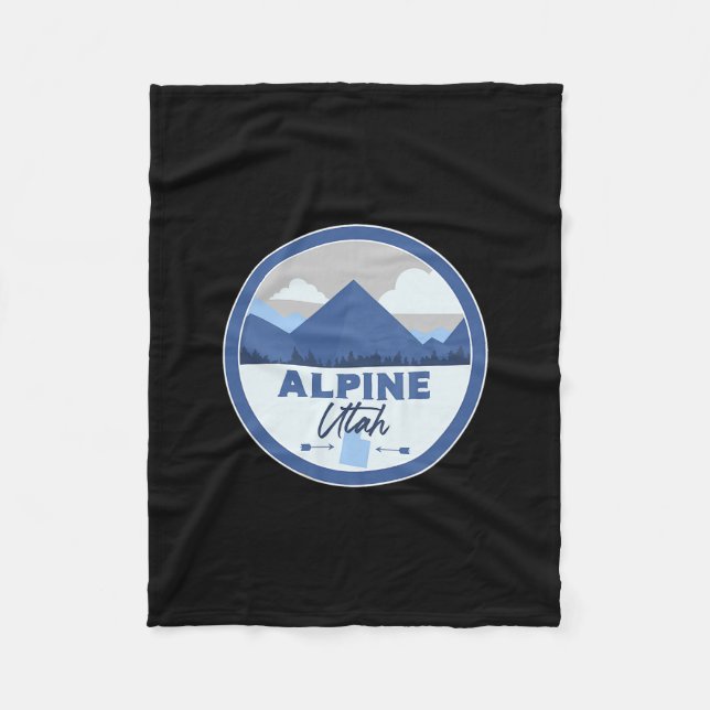 Cobertor De Velo Alpine Utah Ut Mountains Dge Hiking Souvenir  (Frente)