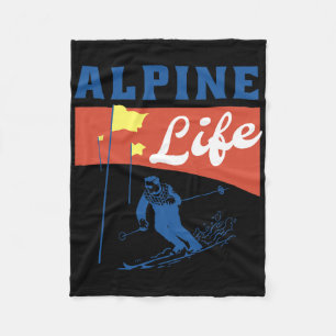 Cobertor De Velo Alpino Life - Gráfico De Esqui Retroativo Para O E