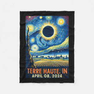 Cobertor De Velo Alta Indiana Total Eclipse Solar 2024 Starry Nigh